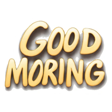 inscription "good morning" sticker