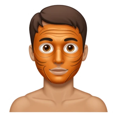 clay mask man sticker