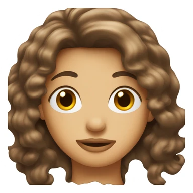 Iced coffee with brown haired wig on top sticker