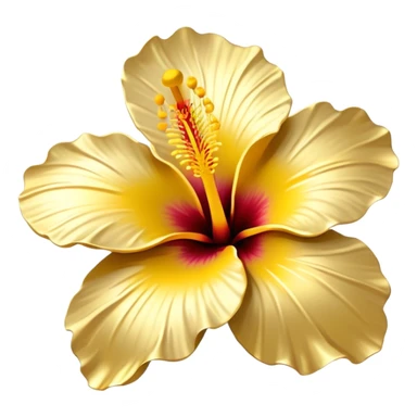 Gold hibiscus sticker