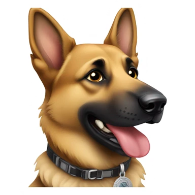 German shepherd service dog sticker