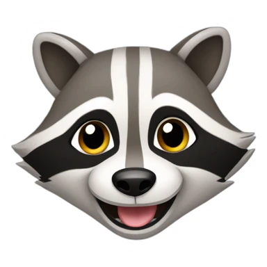 happy racoon sticker