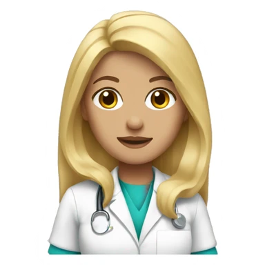 Nurse with blonde hair  sticker