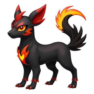Darkrai-Litten-Houndoom-Meloetta-Fakémon-creature-hybrid-fusion, full body sticker
