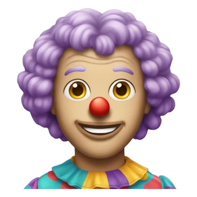 clown in a wig sticker
