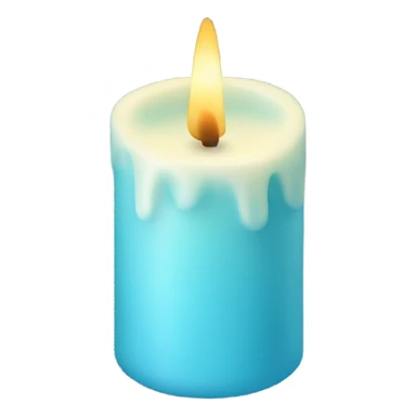 Light blue candle sticker