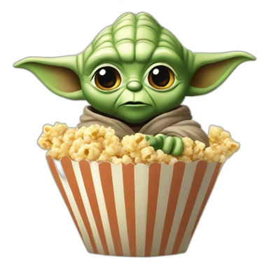 Yoda popcorn sticker