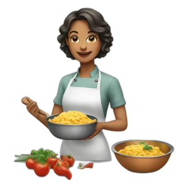 Femme dans la cuisine sticker