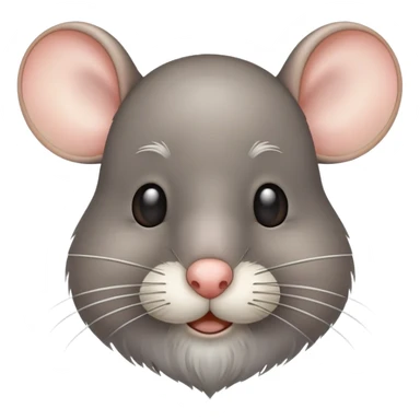 Mouse with a beard sticker