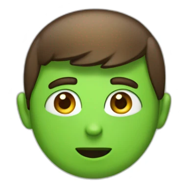 un garçon brun avec des yeux vert qui a l’air stupide sticker