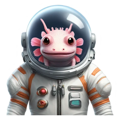 astronot axolotl sticker