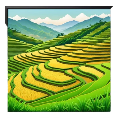 rice terrases sticker