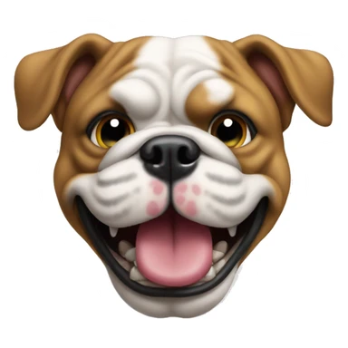 bulldog celebrating sticker