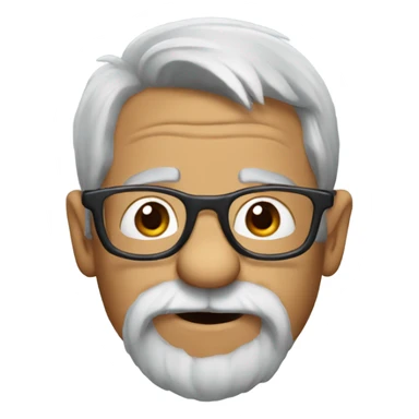 Cartoon squirrel made to look like a old man with grey hair and glasses  sticker