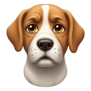 Not happy dog sticker