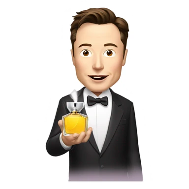 Elon musk spraying perfume sticker