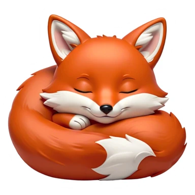 Meme-Worthy Cute Sleeping Fox Portrait Emoji, Head resting peacefully with a contented smile, showcasing a lithe build and a luxuriously soft red Fur with gentle white accents, eyes shut in a serene, restful nap, Simplified yet hilariously adorable features, highly detailed, glowing with a soft, drowsy light, high shine, relaxed and utterly lovable, stylized with an air of playful laziness, bright and heartwarming, soft glowing outline, capturing the essence of a comically sleepy fox, so meme-worthy it feels like it could instantly become the next viral sensation of adorable woodland slumber! sticker