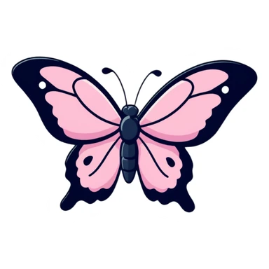 pink butterfly sticker