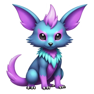 cool colorful dark pastel edgy fantasy animal hybrid Fakemon full body sticker