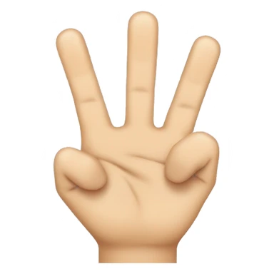 a hand with the second and third fingers crossed with finger four down  sticker