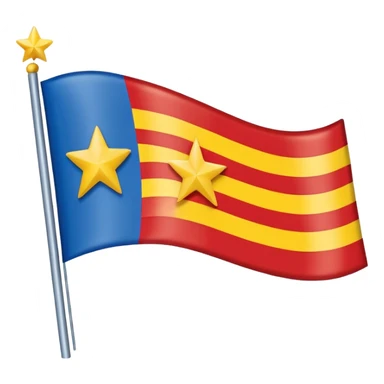 Make an a flag that is red blue red it’s a yellow star in the middle no stick  sticker