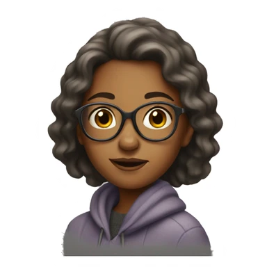 Realistic old teenage girl sticker