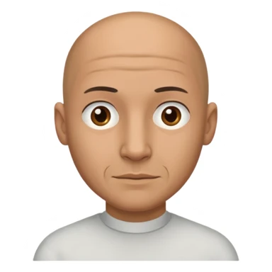 Male half bald without jewerly with a little more of hair sticker