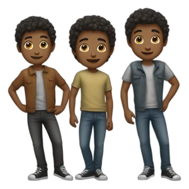 Boys Friends standing  sticker