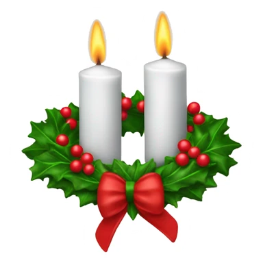 Advent Wreath four candles and bow sticker