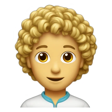 Un garcon de 12 avec des cheveux bouclé sticker