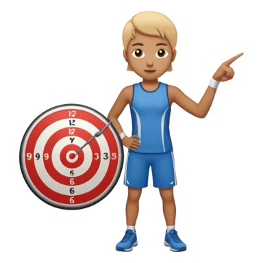 persona apuntando a dianas deporte sticker