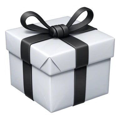 Gift wrapped with black rope sticker