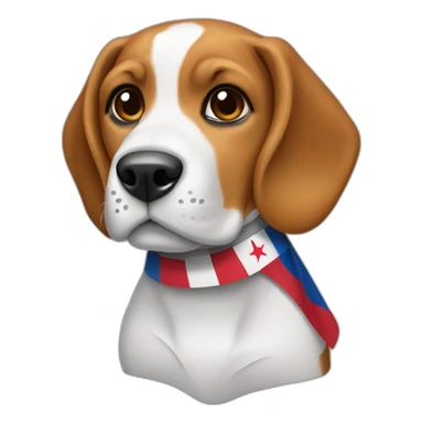 Beagle con bandera de Panama sticker