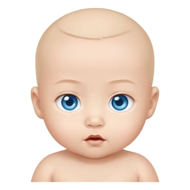 Asian baby with blue eyes sticker