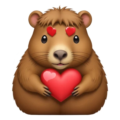 Capibara con un corazón sticker