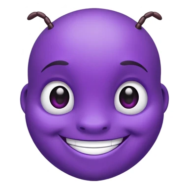 mr ant, purple and smile sticker