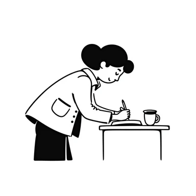 journalist taking notes sticker