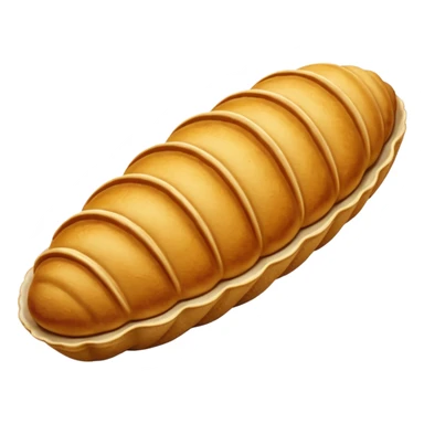
A clam-shaped bread without a tail. It is long and narrow. Madeleine bread sticker