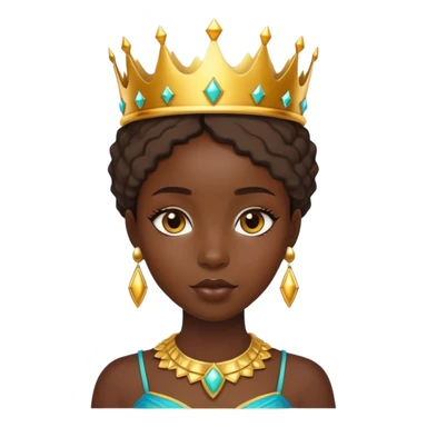 Pretty African girl with crown sticker
