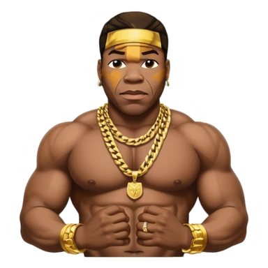 Busta Rhymes shirtless with necklaces sticker