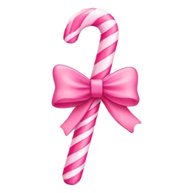 Light pink candy canes, with pink bow on it sticker