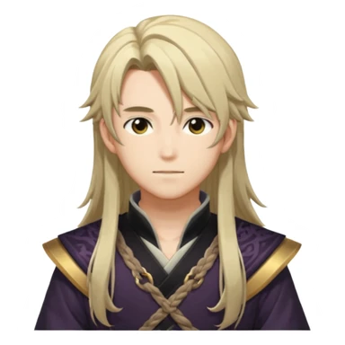 Kaeya from Genshin Impact (tall male adult) (long hair) (half body) sticker