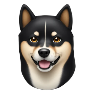 black shiba inu face sticker