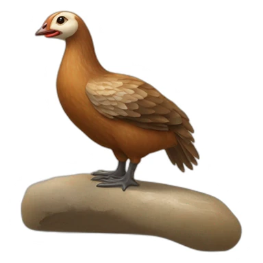 Poule sur une loutre sticker