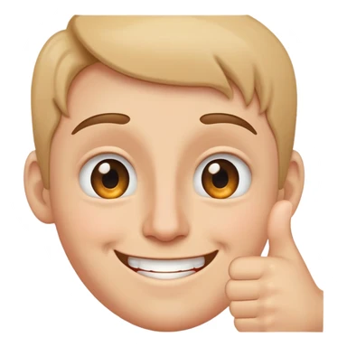 Smile face one tear coming out of left eye either thumbs up  sticker