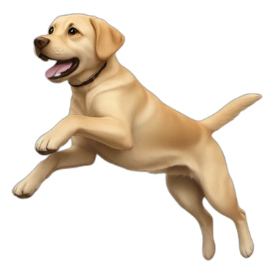 Labrador retriever jumping sticker
