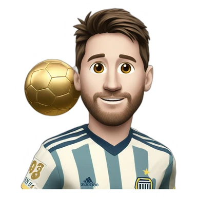 Messi volant le ballon d'or à Halland sticker