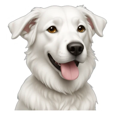 two white dogs sticker