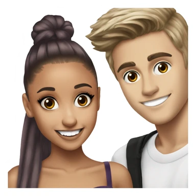 Ariana Grande With Justin Bieber sticker
