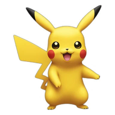 Pikachu in a figma style sticker